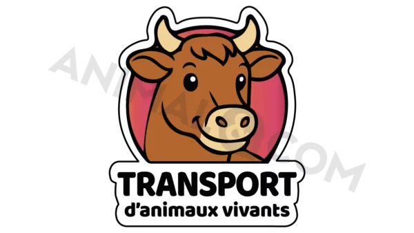 sticker transport d'animaux vache