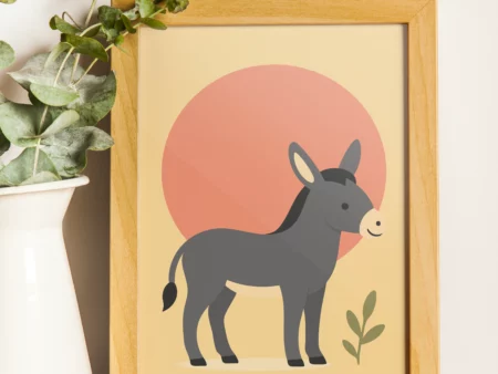 poster éco-responsable d'âne