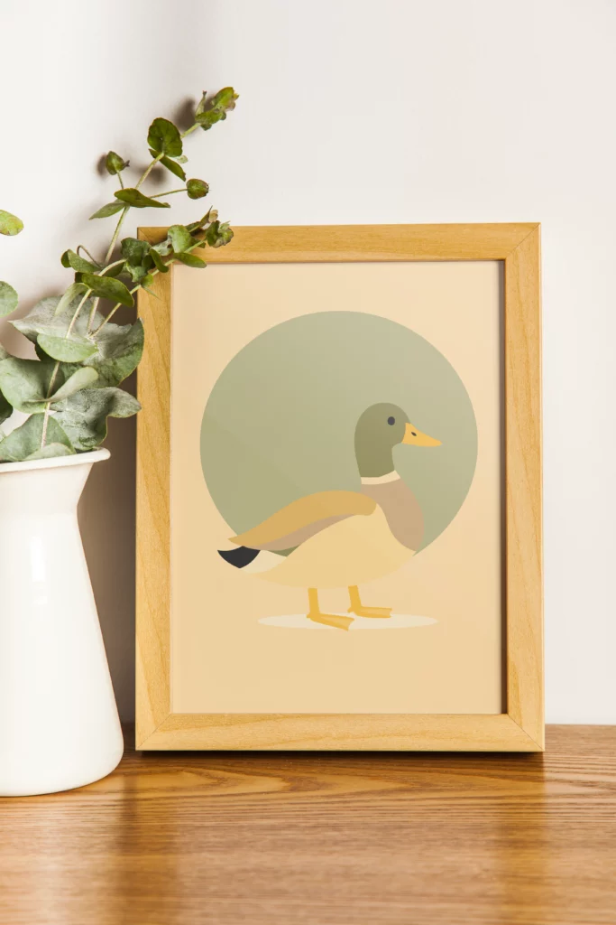 poster éco-responsable de canard