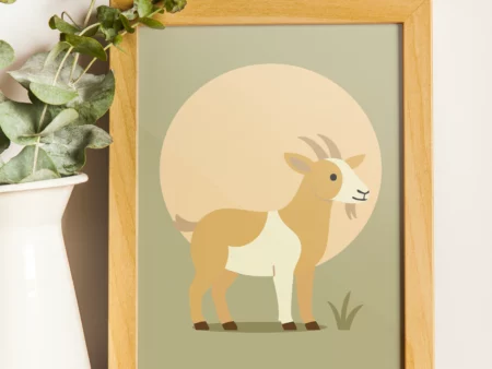 poster éco-responsable de chèvre