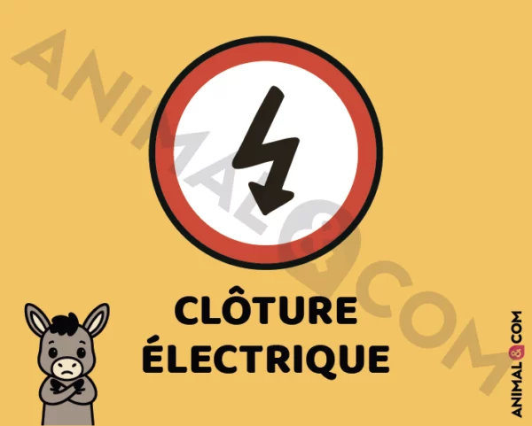 Signalétique Clôture électrique - âne