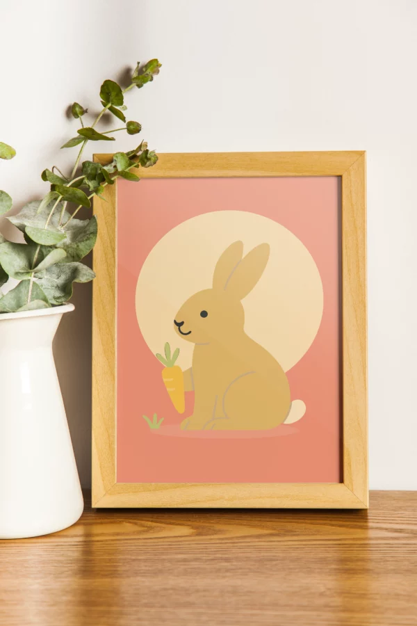 poster éco-responsable de lapin