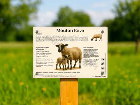 visuel d'un panneau pédagogique sur le mouton rava