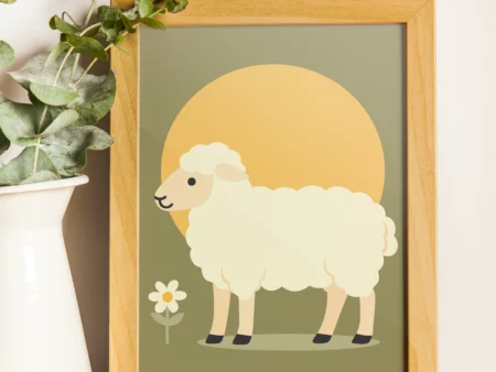 poster éco-responsable de mouton