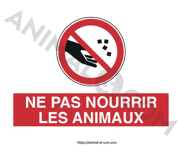Signalétique Ne pas nourrir