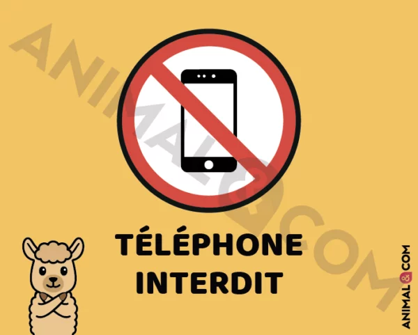 Signalétique Ne pas téléphoner - alpaga