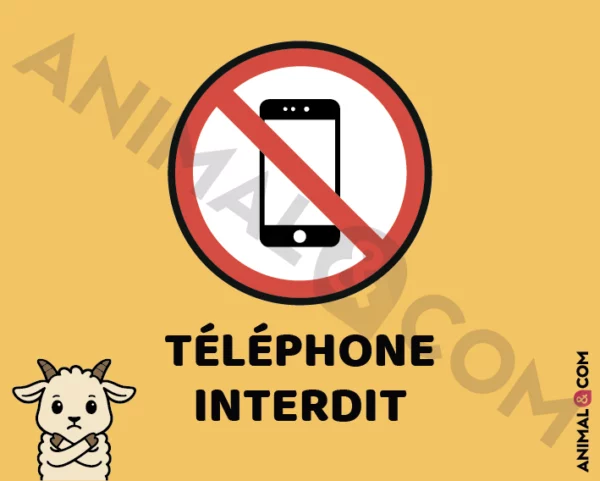 Signalétique Ne pas téléphoner - chèvre