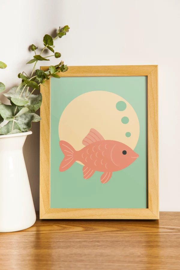 poster éco-responsable de poisson