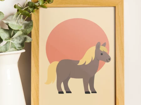 poster éco-responsable de poney