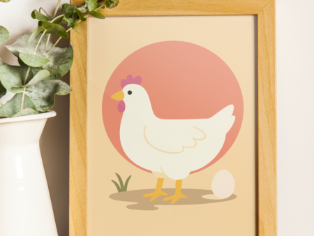 poster éco-responsable de poule