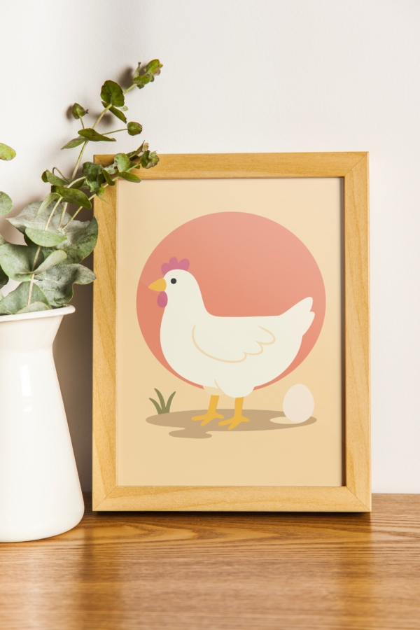 poster éco-responsable de poule