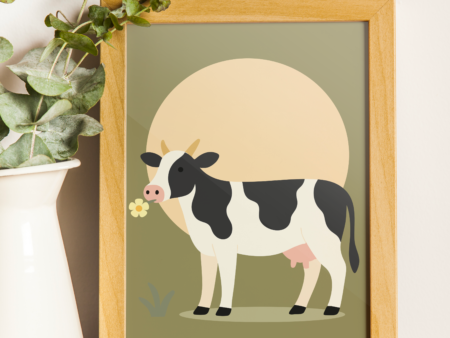 poster éco-responsable de vache