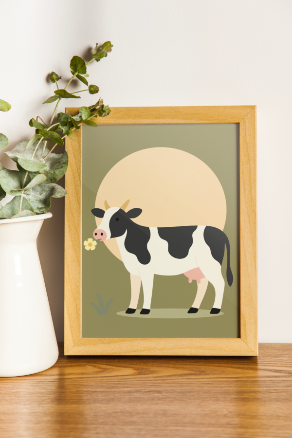 poster éco-responsable de vache