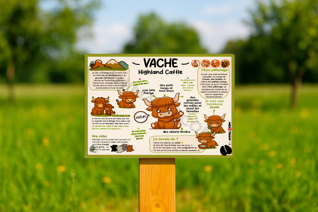 visuel d'un panneau pédagogique ludique pour enfants et scolaires