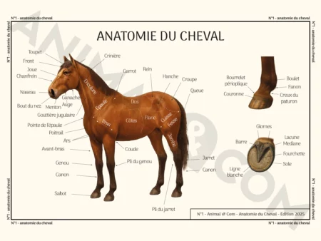 Poster anatomie du cheval