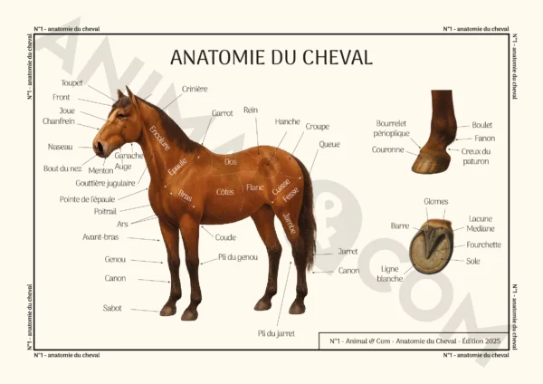 Poster anatomie du cheval