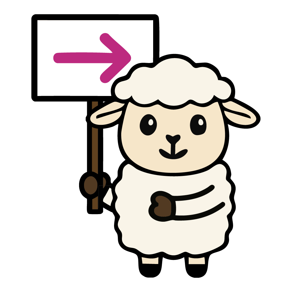 illustration de mouton pour illustrer les panneaux signalétiques