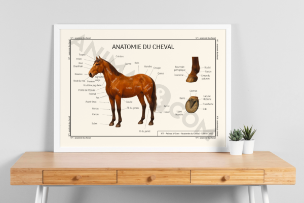 Mockup poster anatomie du cheval