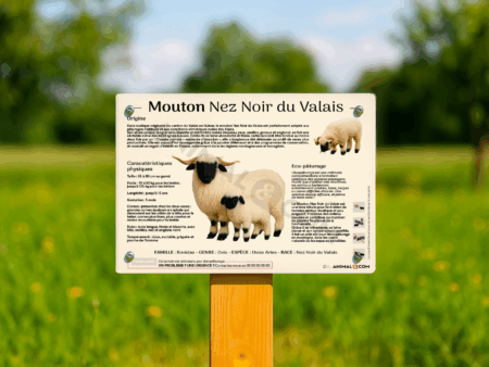 visuel d'un panneau pédagogique sur le mouton nez noir du valais
