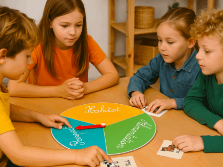 mise en situation du jeu pédagogique la roue des besoins