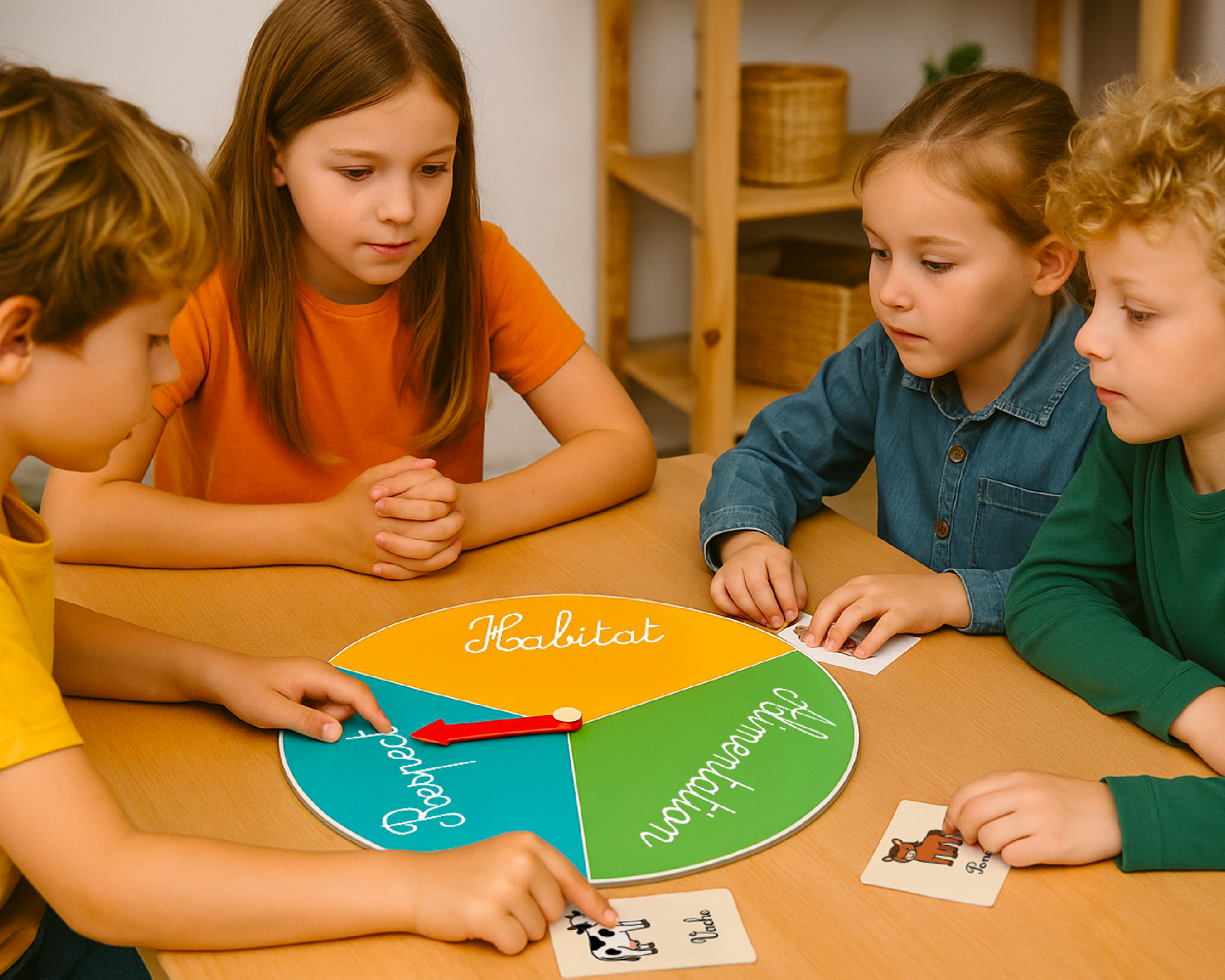 mise en situation du jeu pédagogique la roue des besoins