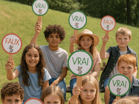 mise en situation du jeu pédagogique vrai faux des animaux domestiques