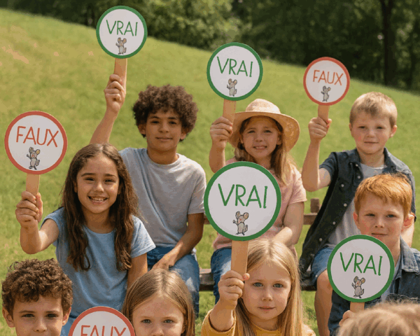 mise en situation du jeu pédagogique vrai faux des animaux domestiques