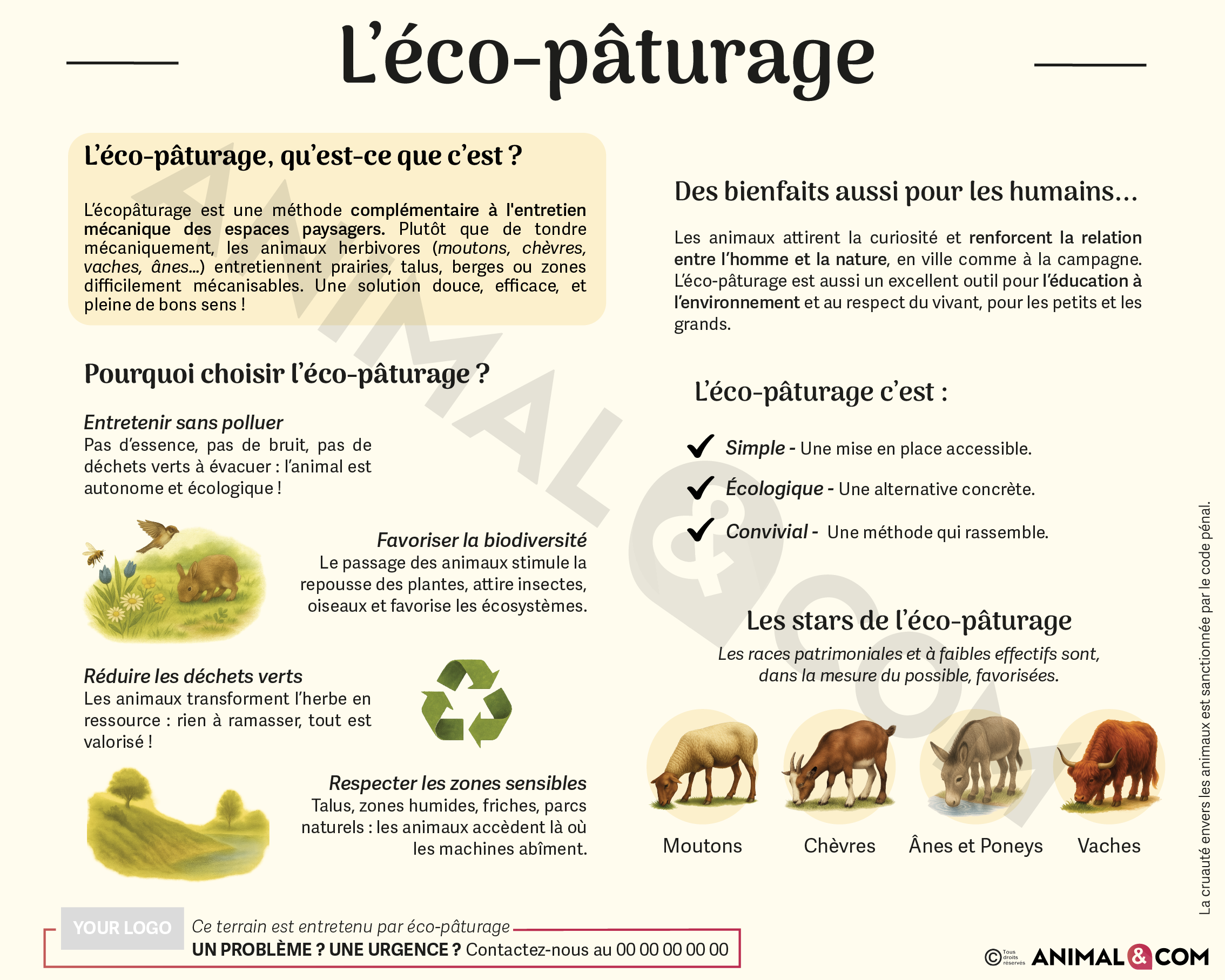 panneau pédagogique éco-pâturage version institutionnelle